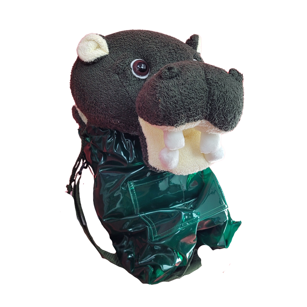 Mochila con Toalla de Baño Diseño de Hipopótamo