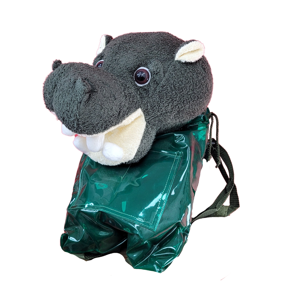 Mochila con Toalla de Baño Diseño de Hipopótamo