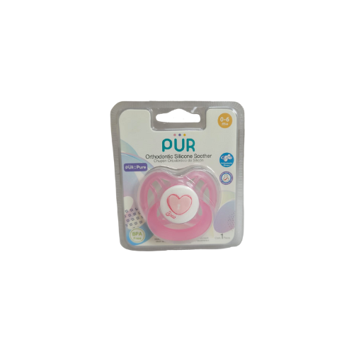Pur Chupón de Silicona Simétrico Ventilado 0-6 Meses- Corazón