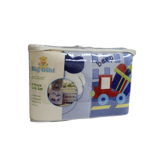 Set de Cuna Big Oshi - Colección trenes Azul