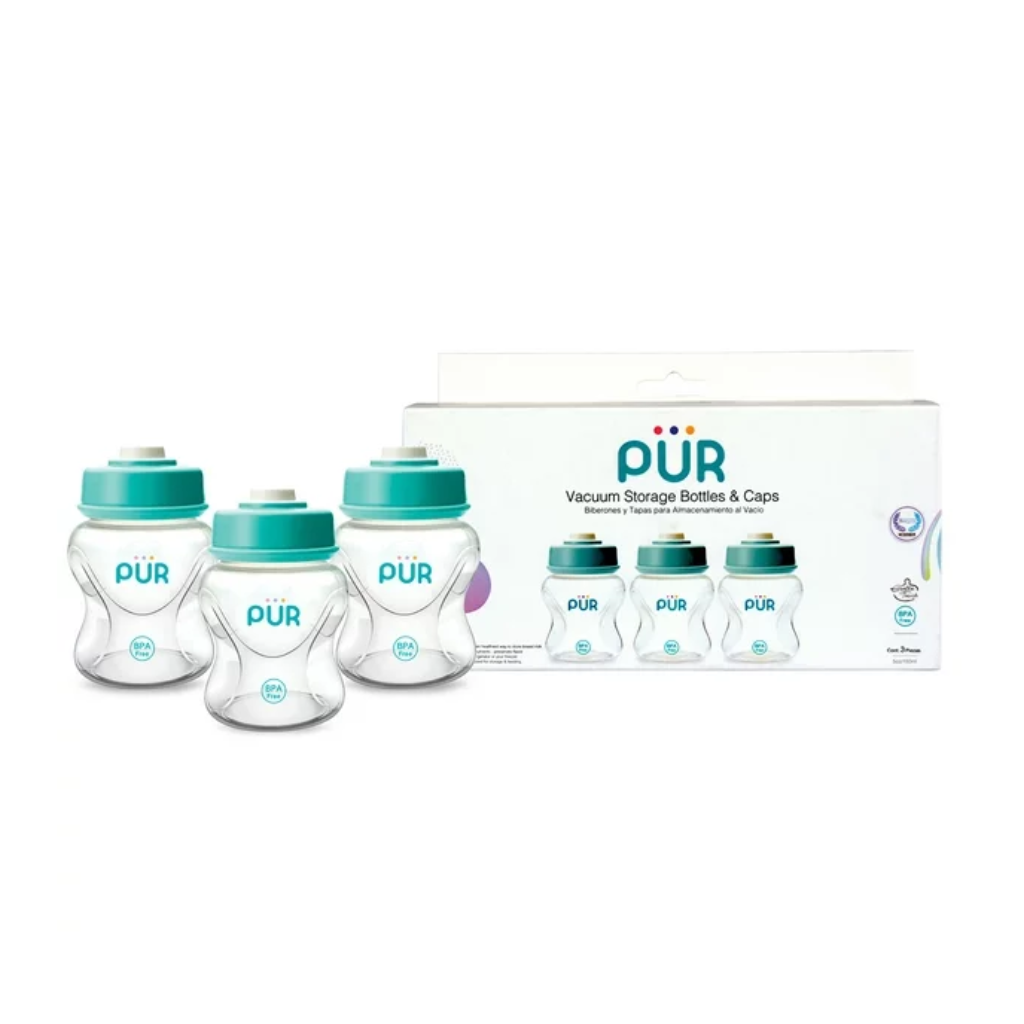 Set De Biberones Y Tapas Para Almacenamiento Al Vació 150ml