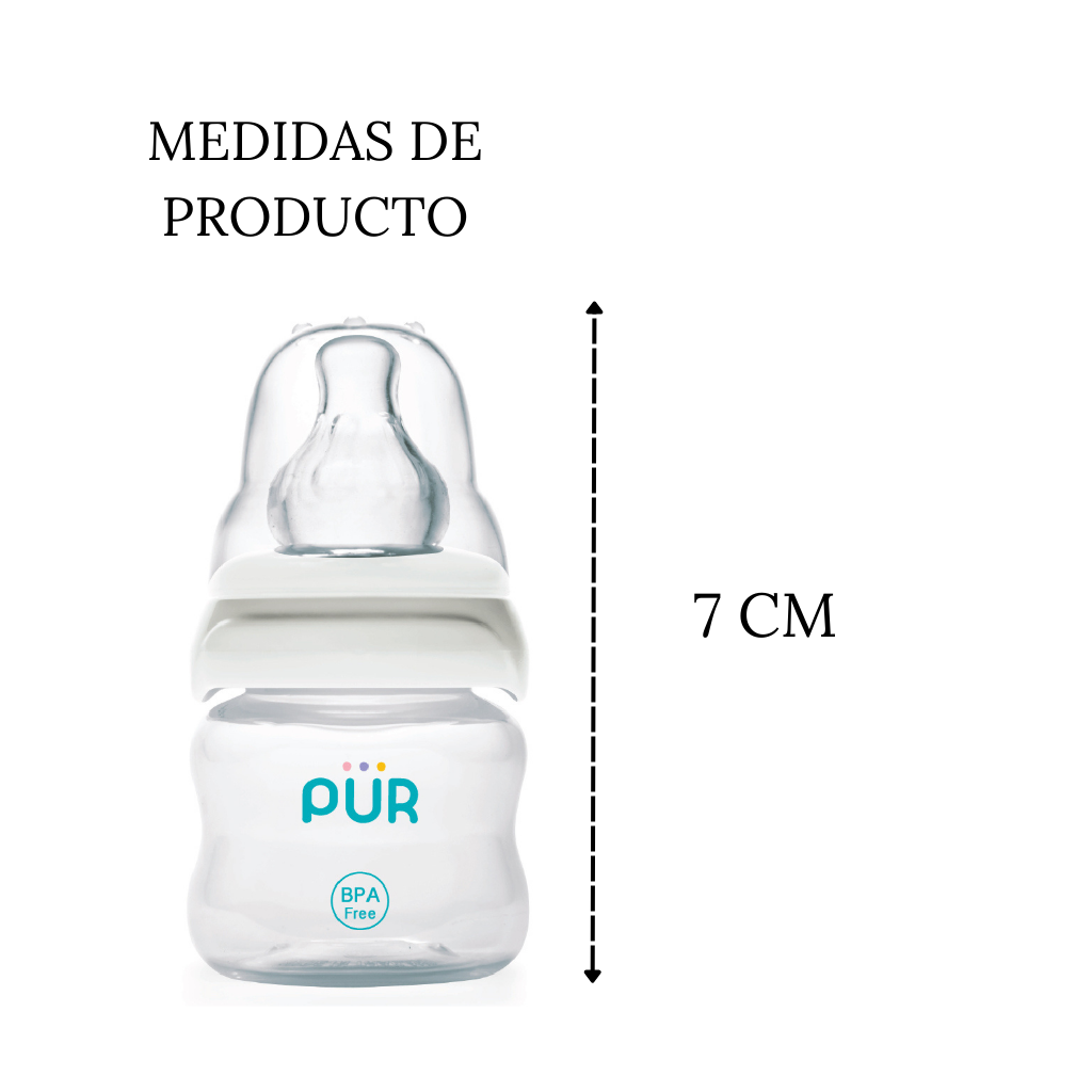 Biberón Dosificador Pür Cuello Delgado 2oz/60ml