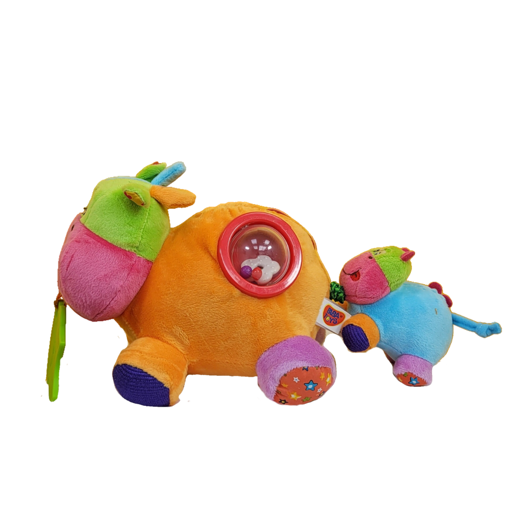 Peluche Sensorial Mamá Feliz y Bebé Vaca BibaToys