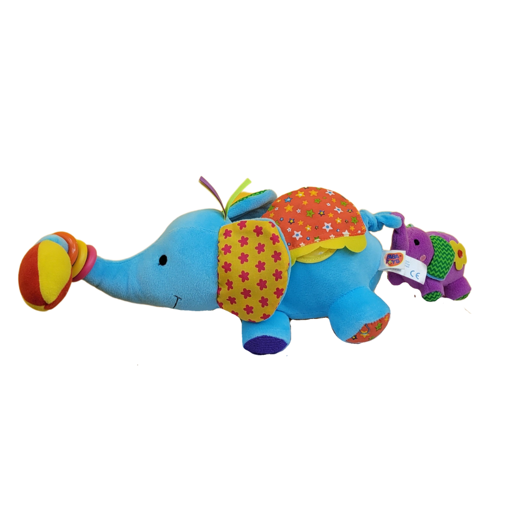 Peluche Sensorial Mamá Feliz y Bebé Elefante BibaToys