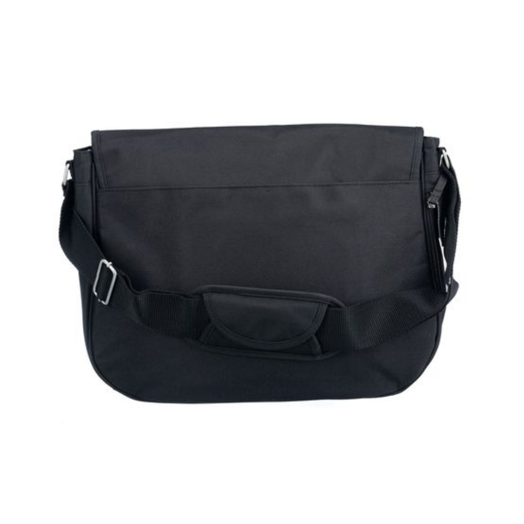 Pañalera Negra Para Papás Flap Messenger Il - Diaper Dude