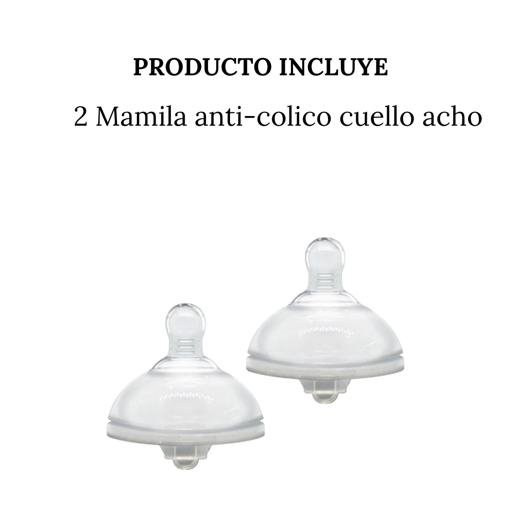 Tetina de Cuello Ancho Gentle Touch Tamaño M - 2 piezas