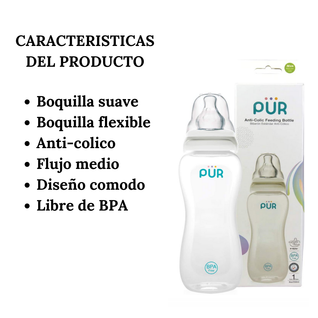 Biberon Pür Anti-Cólico - 8oz/250ml