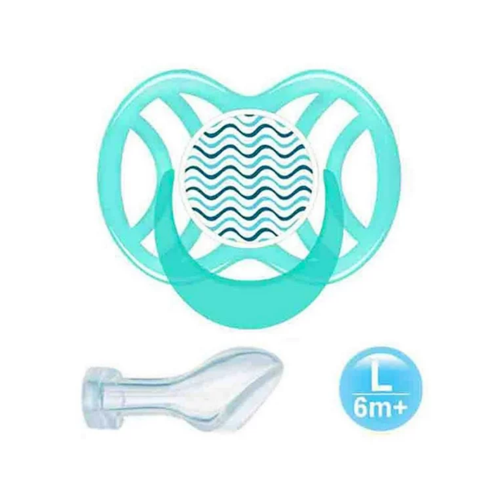 Pur Chupon de Silicona Simétrico Ventilado 6 +Meses - Azul