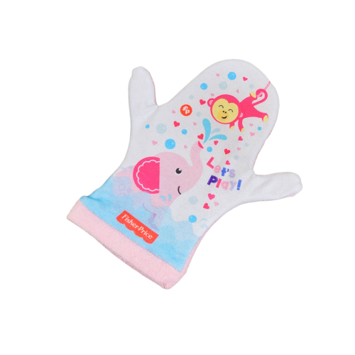 Set de Esponja y Guante de Baño para Bebé - 2 Piezas - Diseño de Elefante/Mono