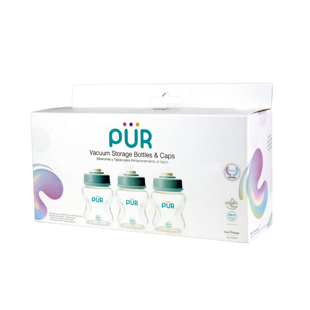 Set De Biberones Y Tapas Para Almacenamiento Al Vació 150ml