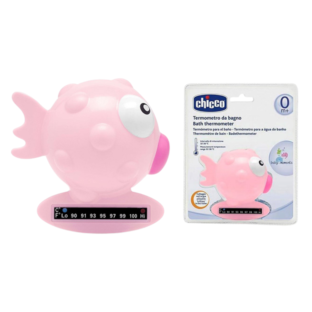 Termómetro Interactivo Para El Baño Pez Globo Rosa 0+meses