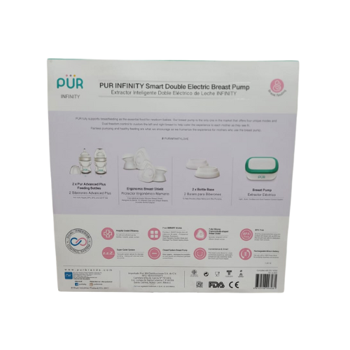 Extractor de leche eléctrico doble PUR Infinity - 7 piezas