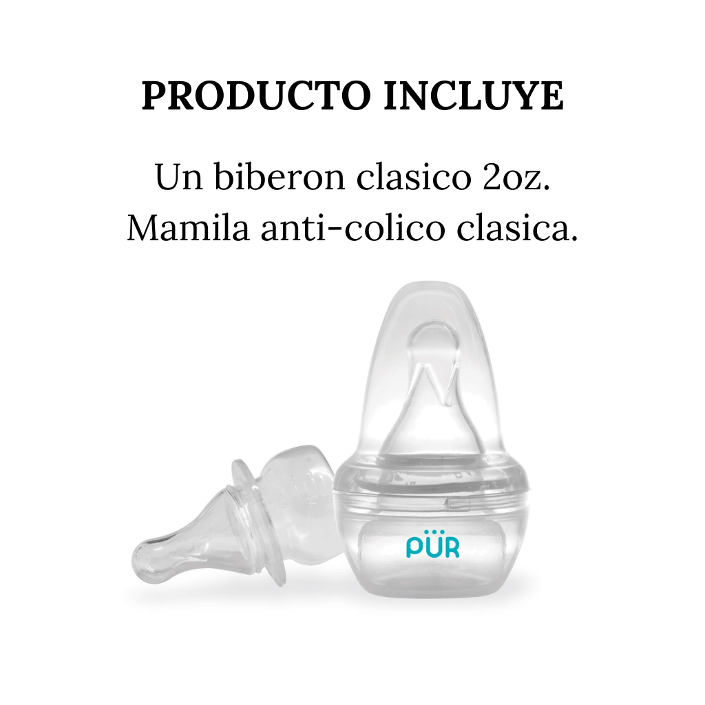 Biberón Dosificador Pür Cuello Delgado 2oz/60ml