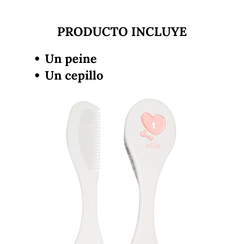 Cepillo y Peine para Bebé Pür - 2 piezas