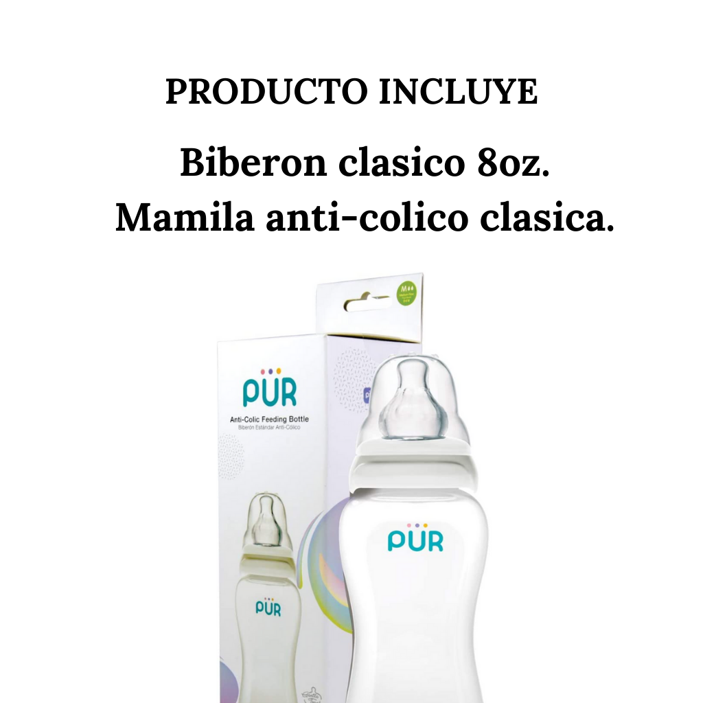 Biberon Pür Anti-Cólico - 8oz/250ml