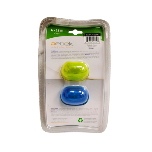 Chupón de Silicona Bebek con Flujo de Aire - Forma Odontológica - 6-12 meses - 2 pz