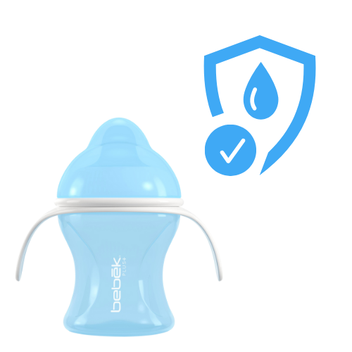 Biberón con Boquilla Flexible con Asas - Azul 5oz/150ml 9+ meses - Bebek