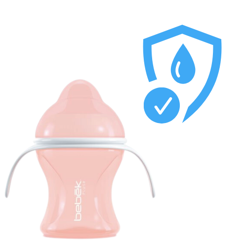 Biberón con Boquilla Flexible con Asas - Rosa - 5oz/150ml - 9+ meses - Bebek