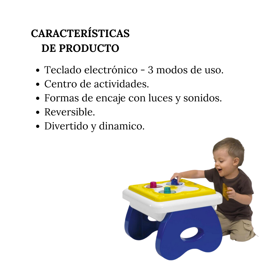 Mesa de Actividades Música y Formas Geométricas Reversible Chicco