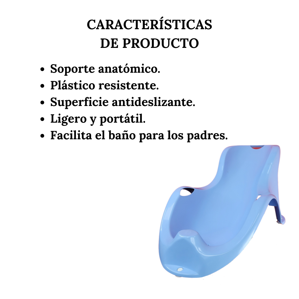 Asiento de Baño Para Bebes 0-6 meses Primo Azul