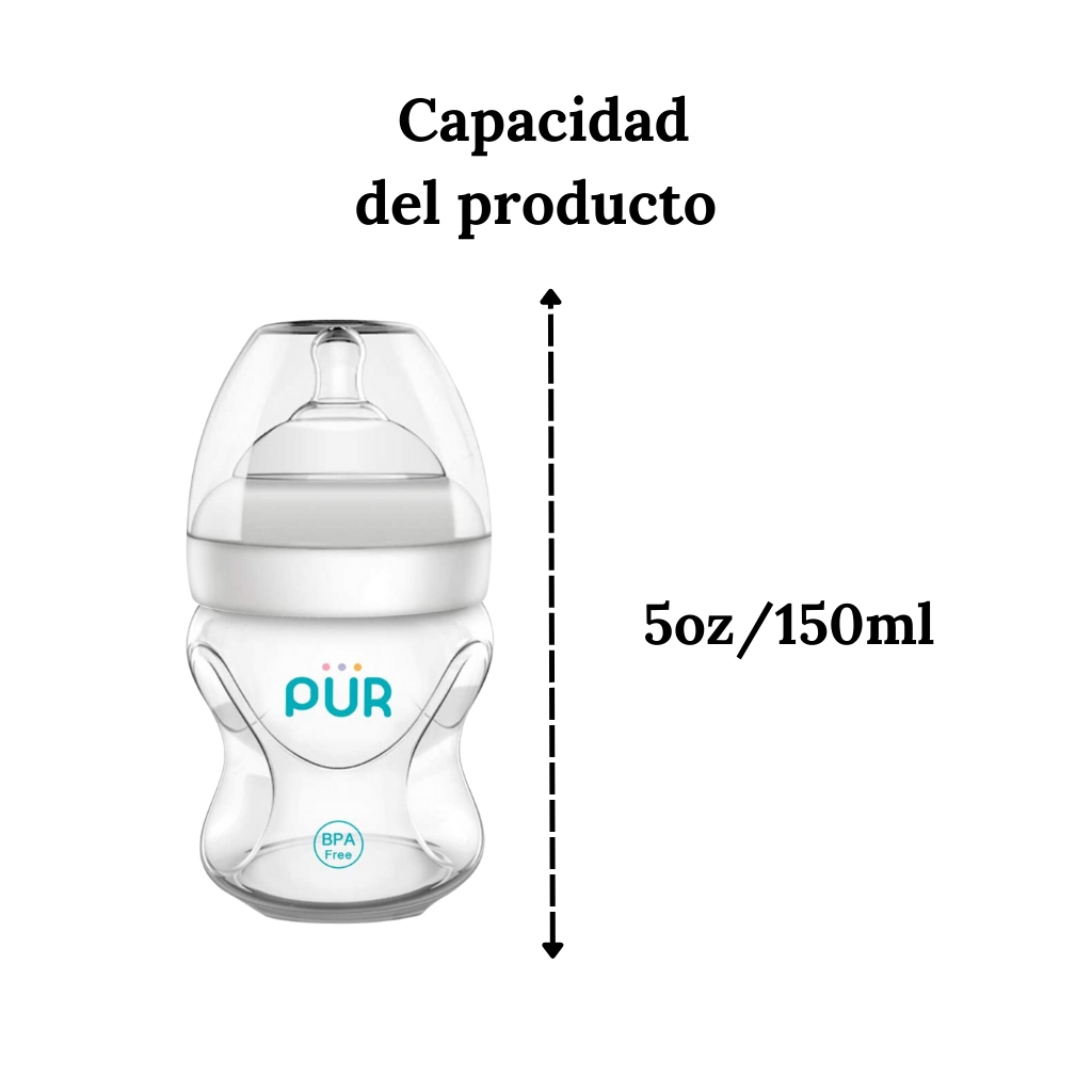 Biberon Pür de Cuello Ancho 5oz/150ml