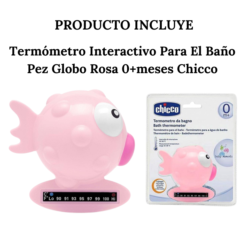 Termómetro Interactivo Para El Baño Pez Globo Rosa 0+meses
