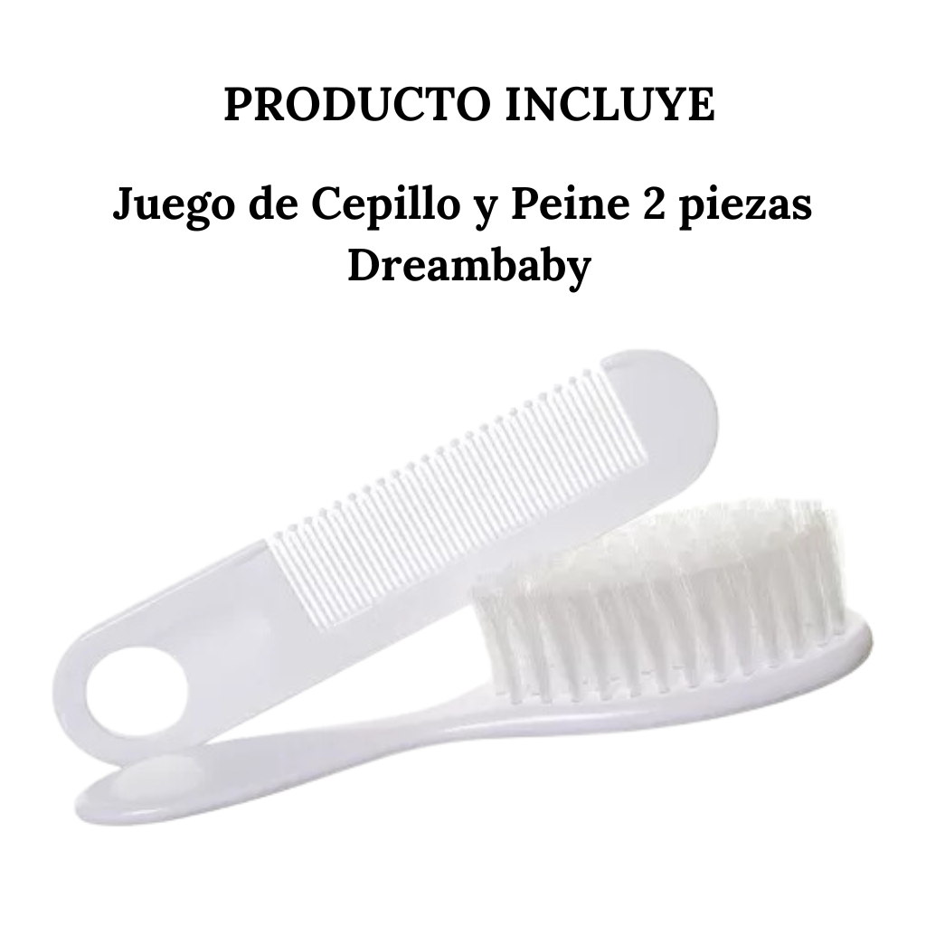 Juego De Cepillo Y Peine Cuidado Del Bebé Dreambaby - Blanco