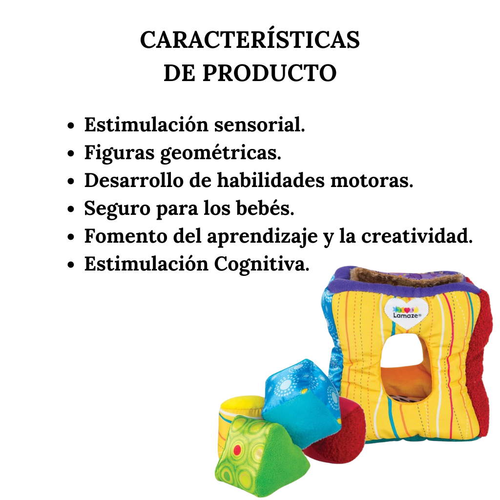 Cubo De Peluche Multisensorial Figuras Geométricas Lamaze