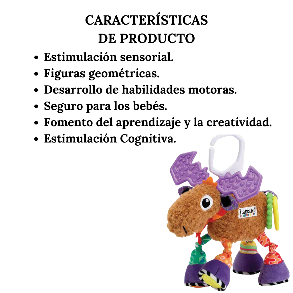Peluche Interactivo Multisensorial Mi Amigo El Alce Lamaze