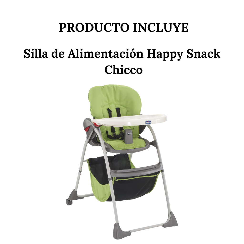 Silla De Alimentación Happy Snack Verde Chicco