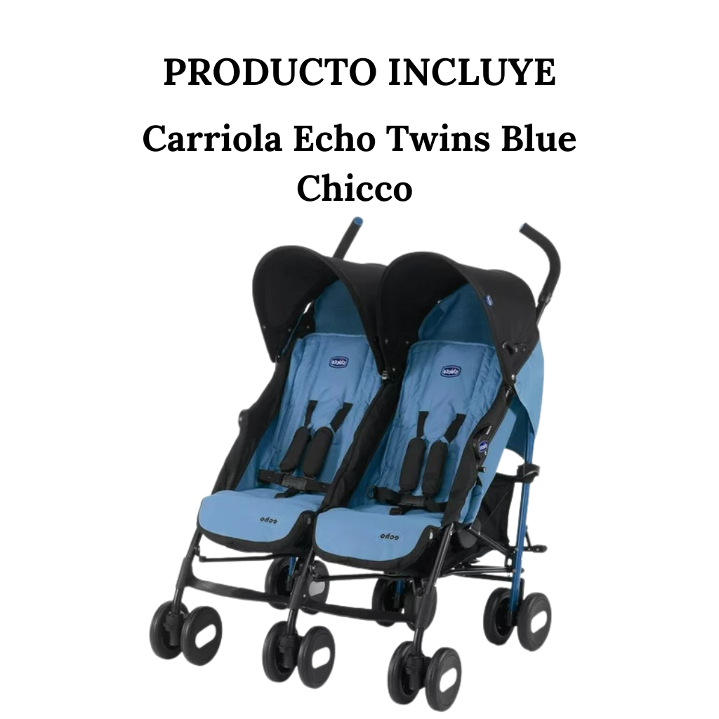 Carriola De Paseo Doble Chicco Juvenile Echo Twin Sapphire