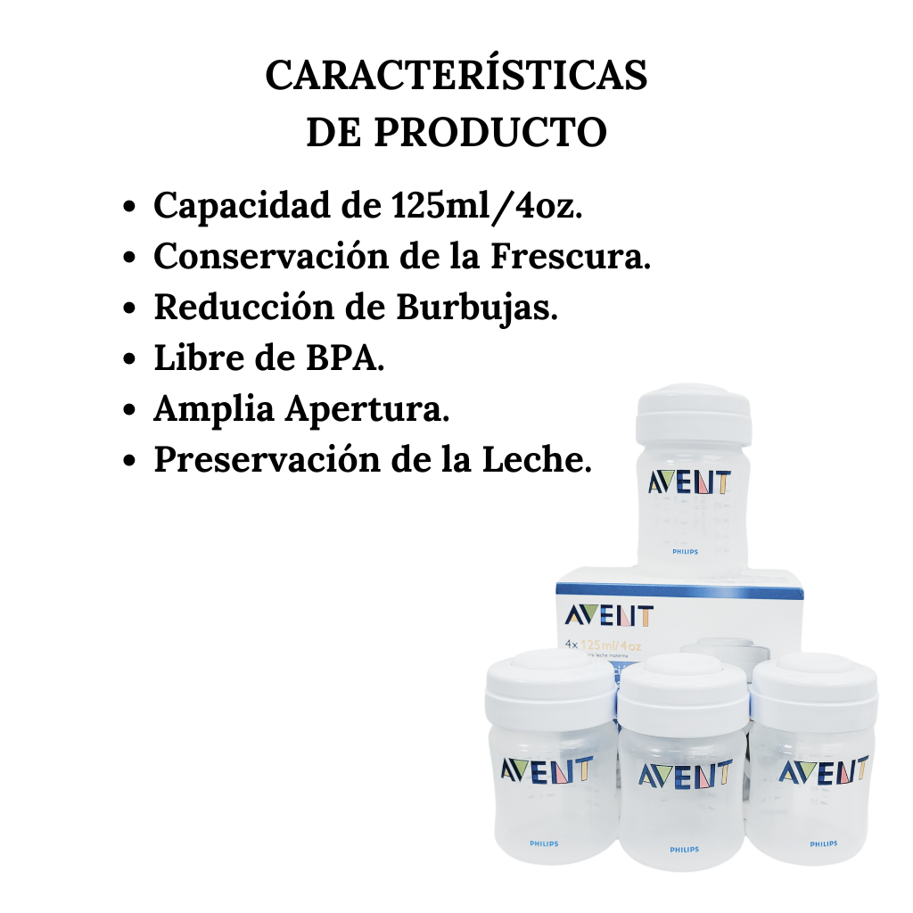 Set Biberones De Leche Al Vacío 125ml/4oz Avent