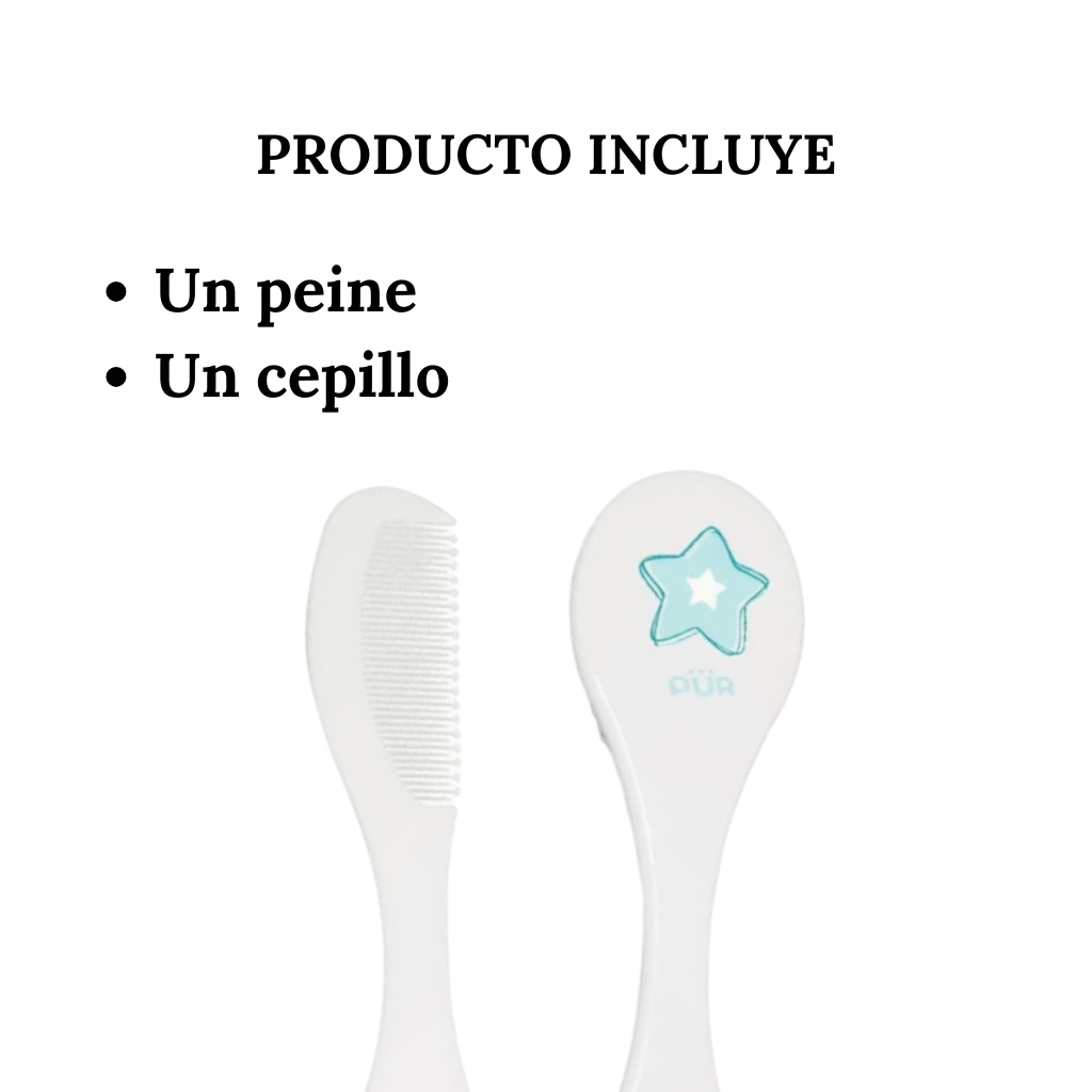 Cepillo y Peine para Bebé Pür - 2 piezas