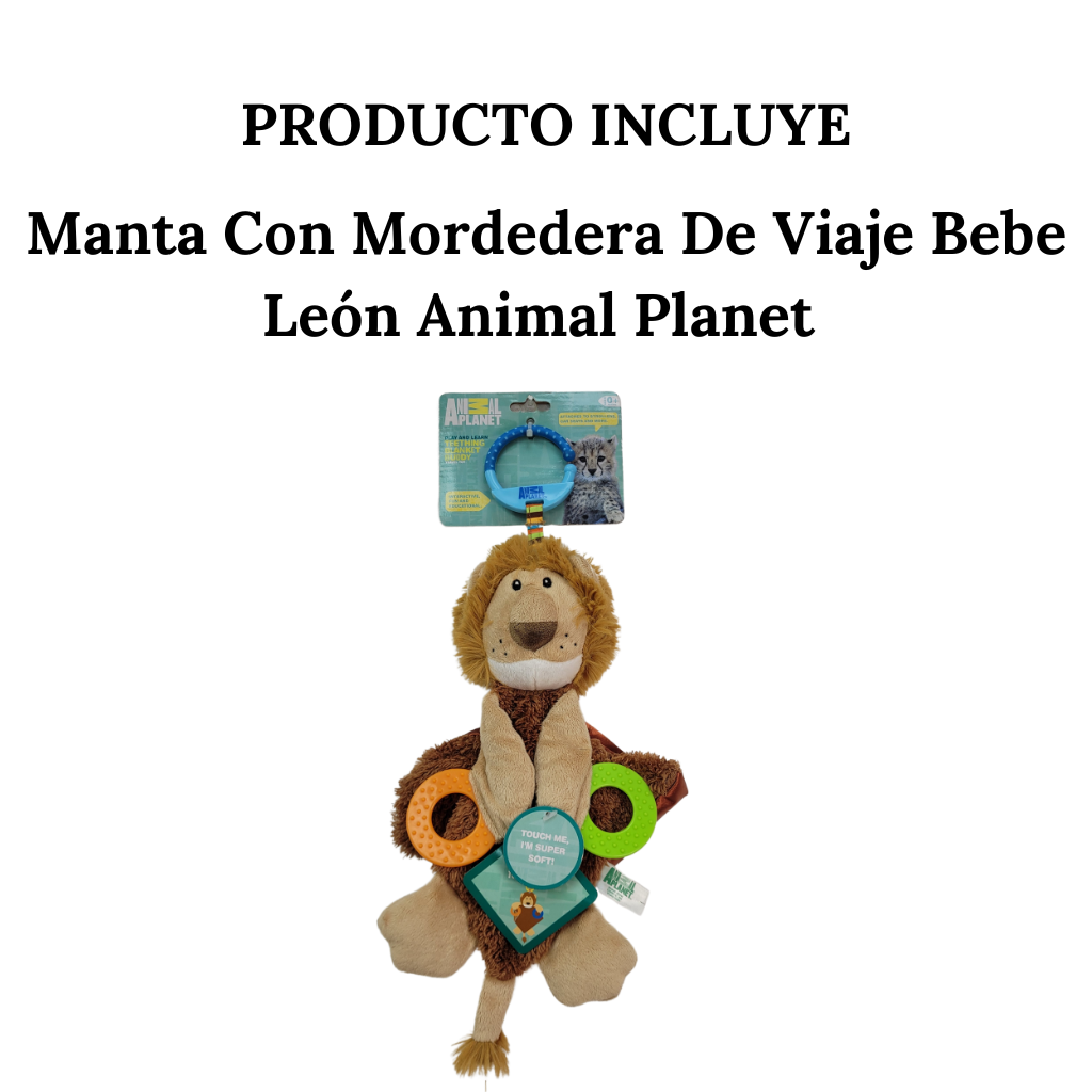 Manta De Apego Con Mordedera Bebe León Animal Planet