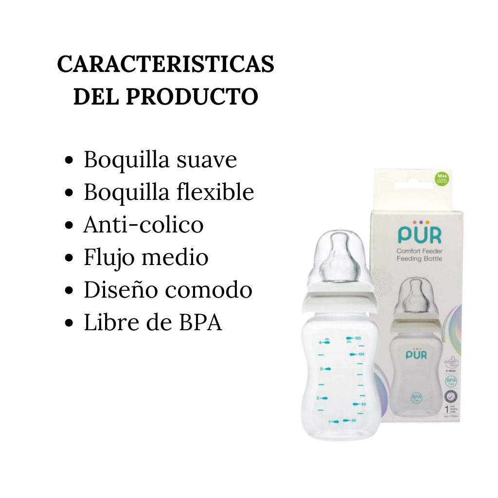 Biberón Pür Anti-Cólico 4oz/130ml