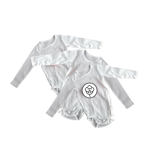 Body Suits Manga Larga para Bebé Big Oshi - 6-9 meses -3 piezas