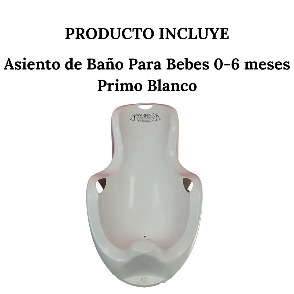 Asiento de Baño Para Bebes 0-6 meses Primo Blanco