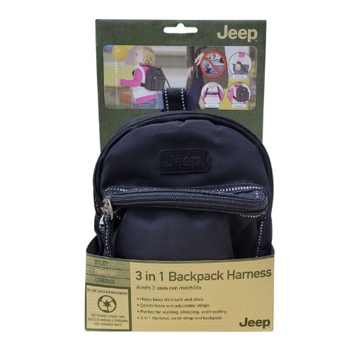 Mochila Con Arnes 3 en 1 Jeep - Negro