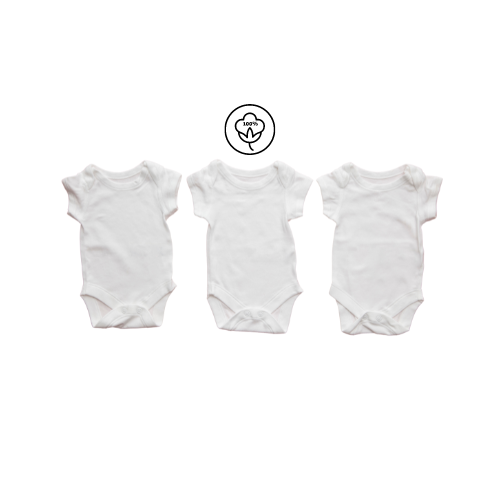 Body Suits Manga Corta Para Bebé Big Oshi - 0-3 meses - 3 piezas