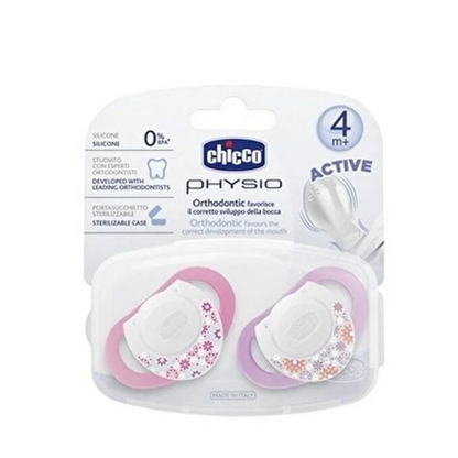 Chupones Physio Ortodontico Para Bebes Chicco Rosa 4+meses