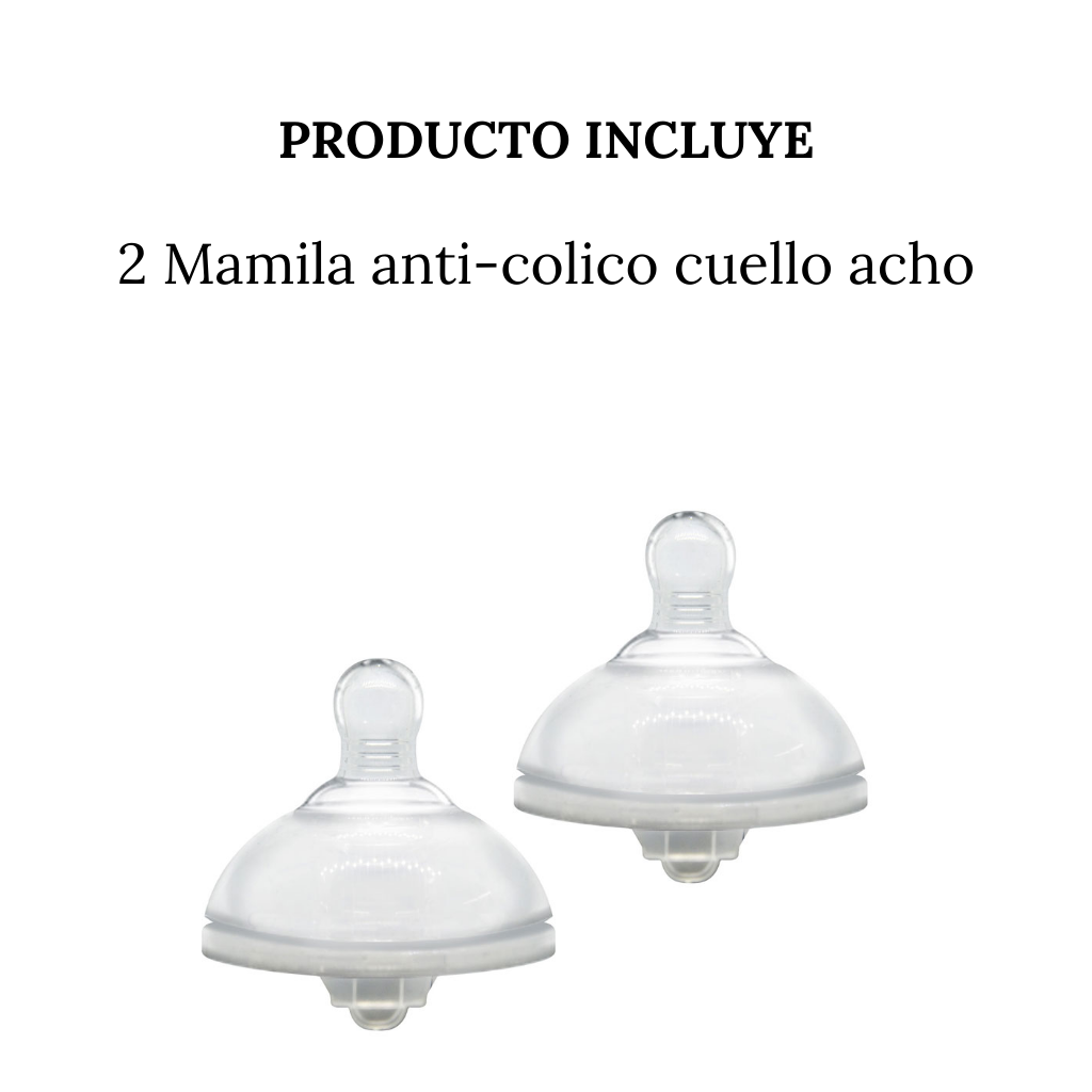 Tetina de Cuello Ancho Gentle Touch Tamaño S - 2 piezas