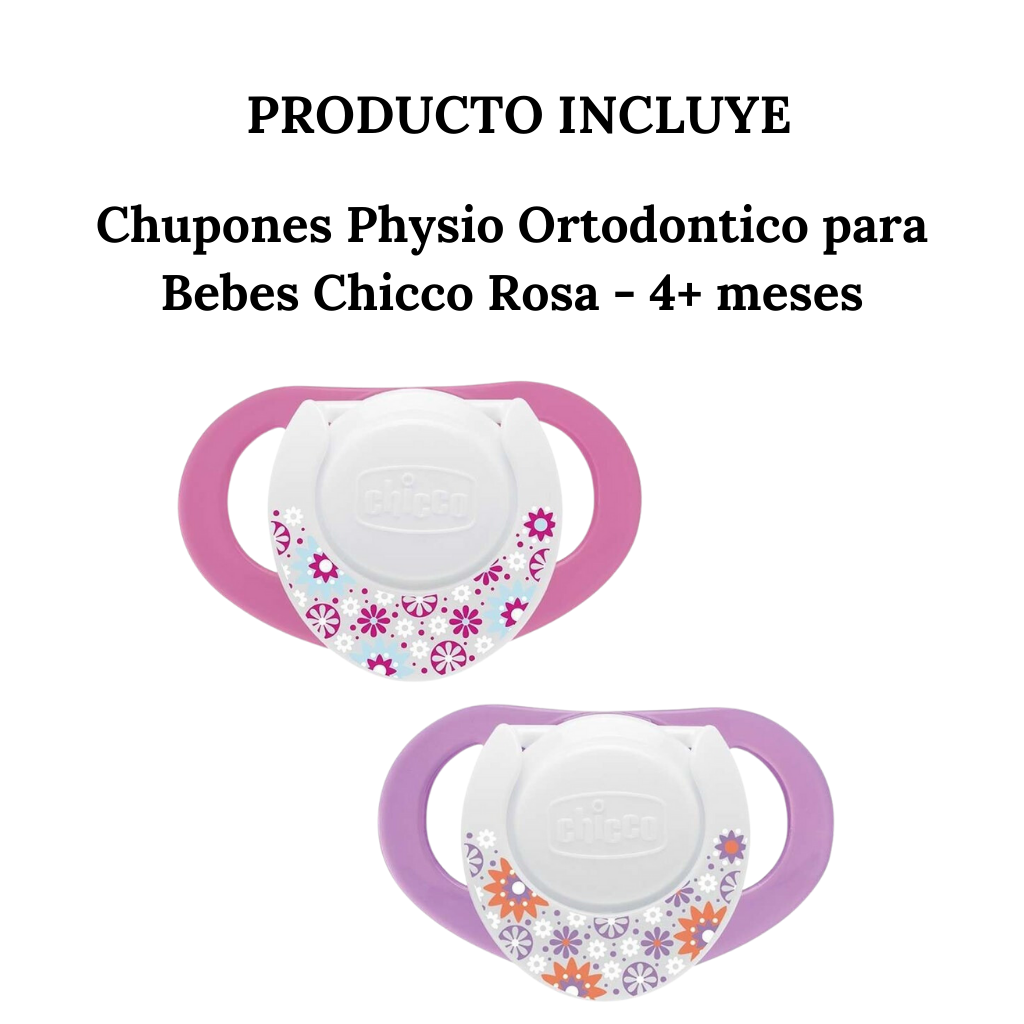 Chupones Physio Ortodontico Para Bebes Chicco Rosa 4+meses