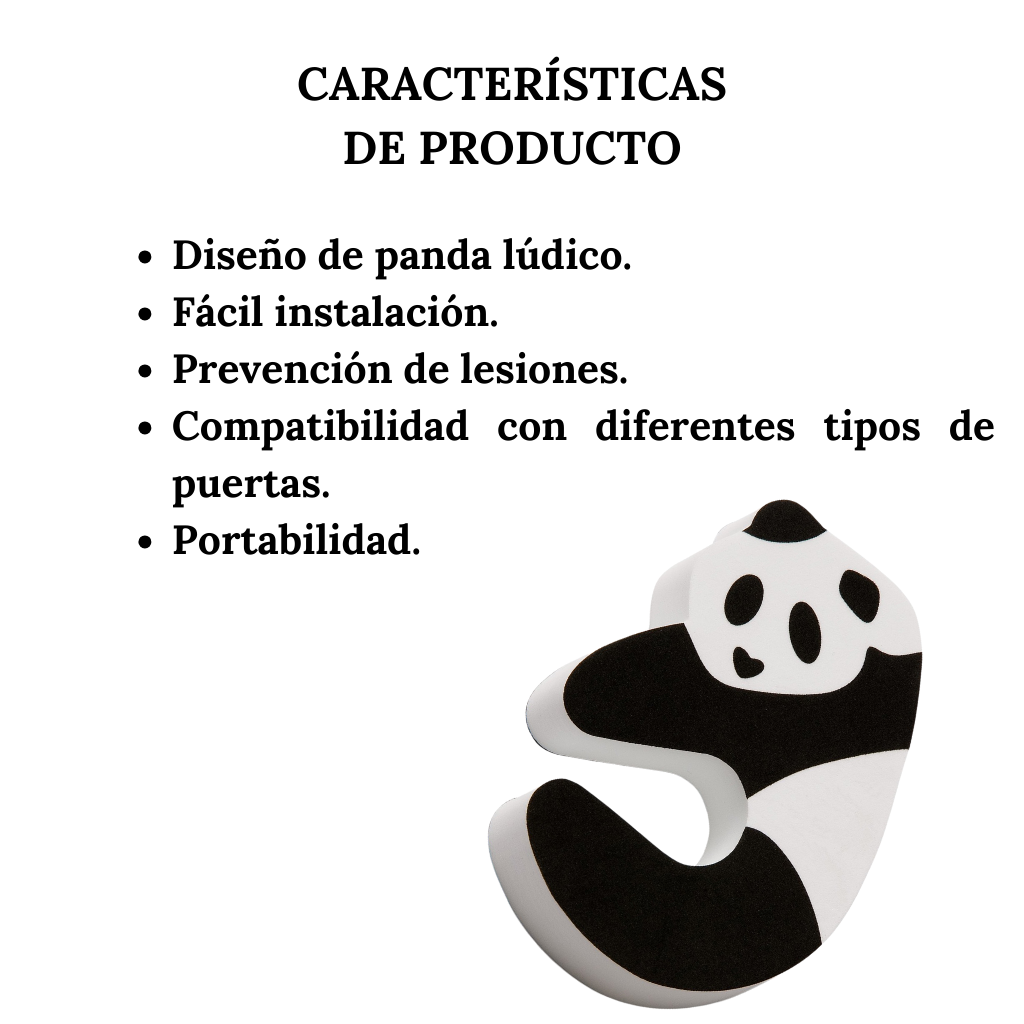 Protector De Seguridad Para Puertas Con Diseño De Panda