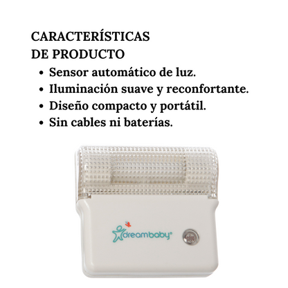 Luz Nocturna Fluorescente Con Sensor Luz Blanca Dreambaby