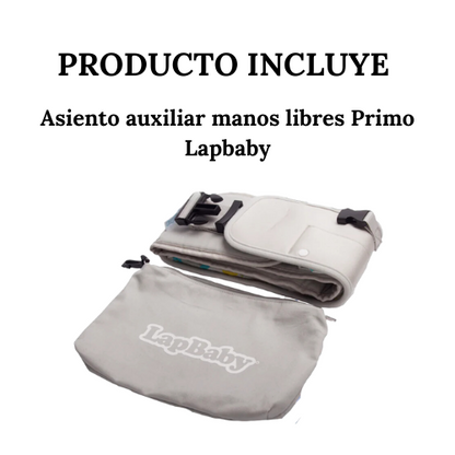 Lapbaby Asiento Auxiliar Manos Libres Primo Lapbaby - Color Gris Claro